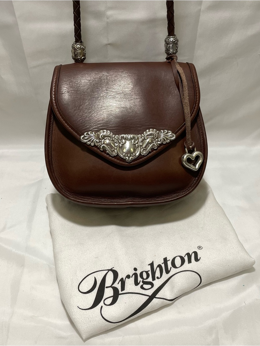 Brighton Brown Leather Crossbody Saddle Bag  ✨VINTAGE✨